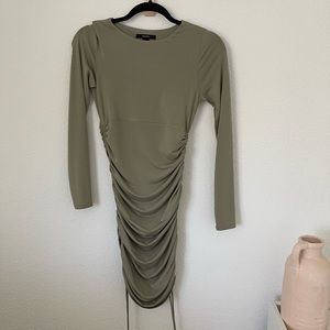 Long sleeve body con dress
